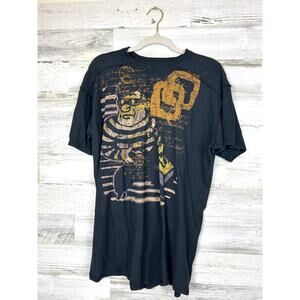 Indie Peace Mens XL Black Graphic Handmade Organic Short Sleeve T-Shirt NEW